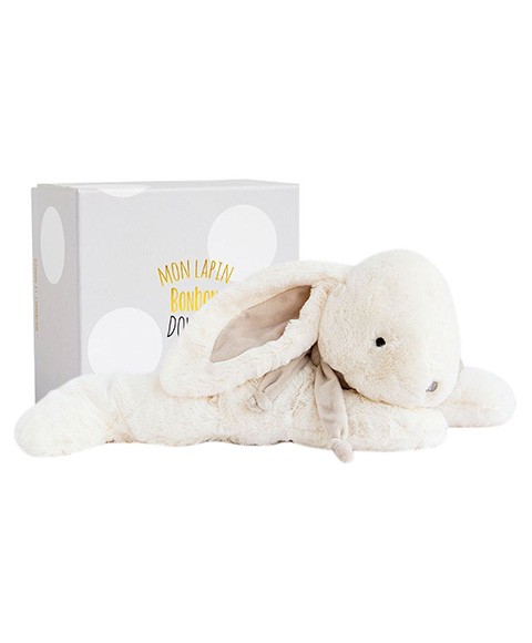 1249- peluche lapin géant taupe 75 cm