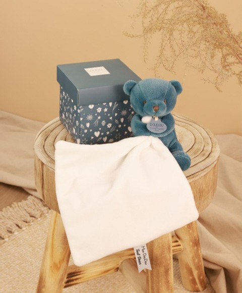 DOUDOU Mon petit ourson - Bleu DC4357