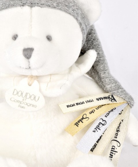 OURS GRIS Pantin attache-sucette DC4335 DOUDOU collector