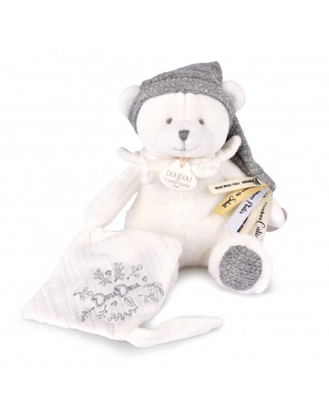 DOUDOU   OURS GRIS Pantin attache-sucette collectorDC4335