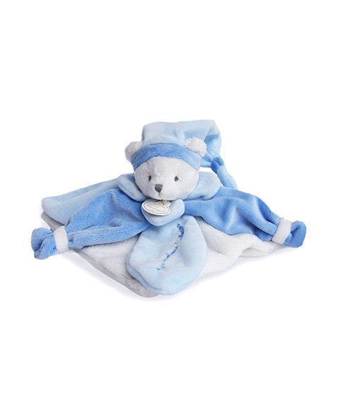 DC2921-2 Doudou plat Ours Collector bleu - 24 cm