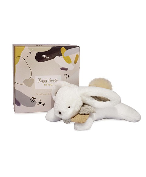 DC3738-1 Coffret Pantin Lapin beige - Happy Wild - 25 cm