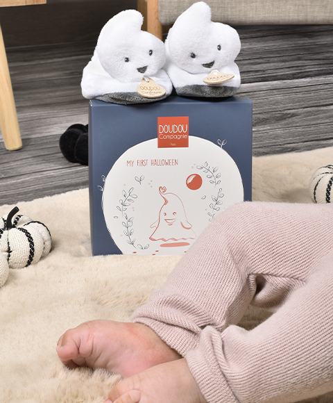 Chaussons bébé fantômes - 0-6 mois