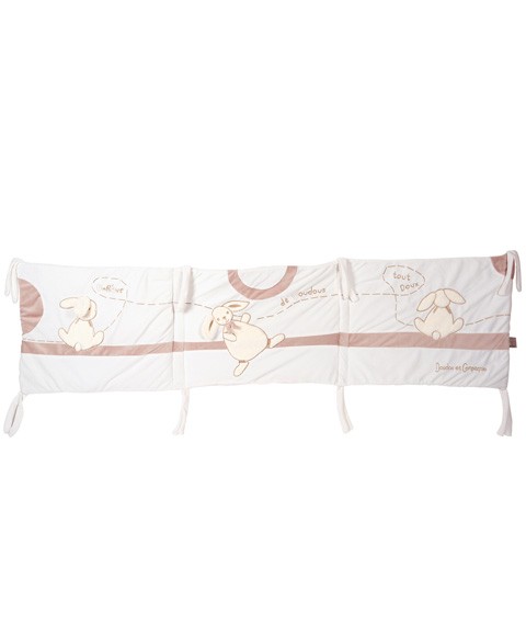 tour de lit lapin bonbon marron