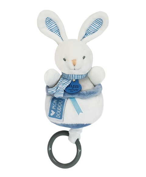 DC3836-Peluche musicale lapin bleu - 20 cm