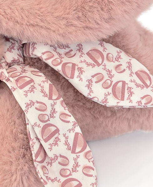Lapin DOUDOU - Peluche lapin - 25 cm - Rose poudré - DC4140-3.jpg