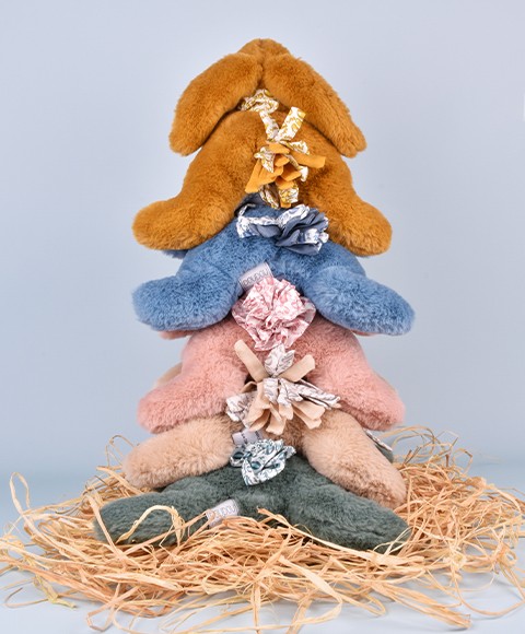 DC4140-DC4141-DC4142-DC4143-DC4144-DC4145-43.jpg-Lapin DOUDOU - Peluche lapin - Pompom