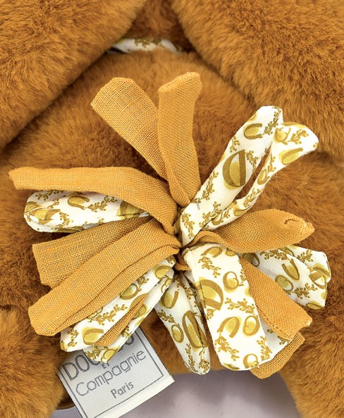 Lapin DOUDOU® Jaune moutarde - Peluche lapin - 25 cm - DC4145-2.jpg