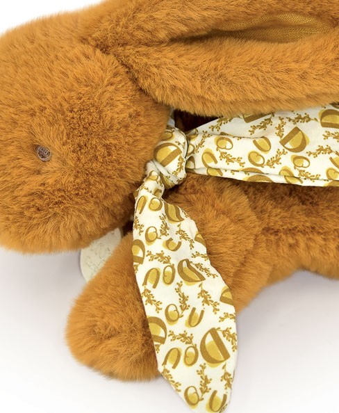 Lapin DOUDOU® Jaune moutarde - Peluche lapin - 25 cm - DC4145-3.jpg