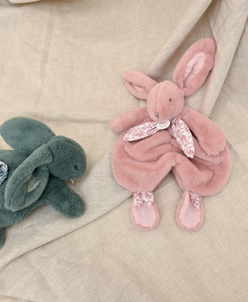 Doudou plat lapin Rose poudré - 29 cm - DC4146-6.jpg