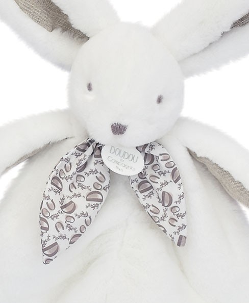 Doudou plat lapin Blanc - 29 cm -DC4148-1.jpg