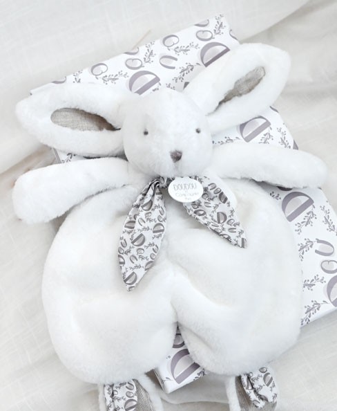 Doudou plat lapin Blanc - 29 cm - DC4148-4.jpg