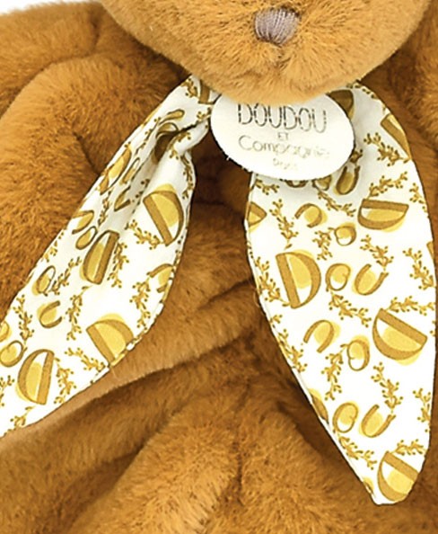 Doudou plat lapin Jaune moutarde - 29 cm - DC4151-3.jpg
