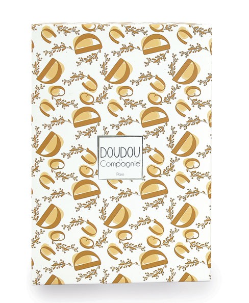 Doudou plat lapin Jaune moutarde - 29 cm - DC4151-4.jpg