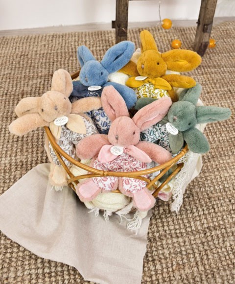 Doudou LAPIN - Doudou plat - 18  cm- DC4153-0.jpg