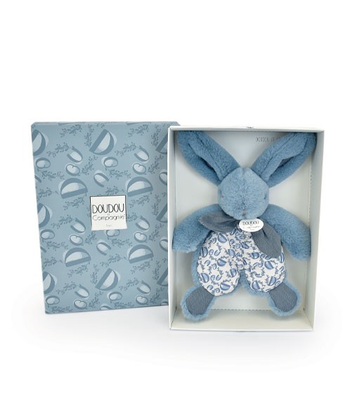 Doudou lapin Bleu - Doudou plat - 18 cm -DC4154.jpg
