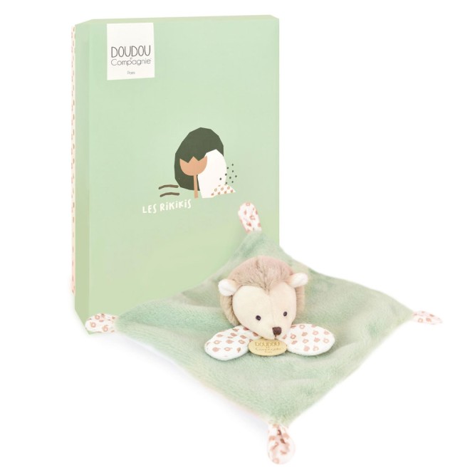 Mini Doudou plat hérisson vert - 19 cm - dc4156-herisson1.jpg- dc4156-herisson+.jpg