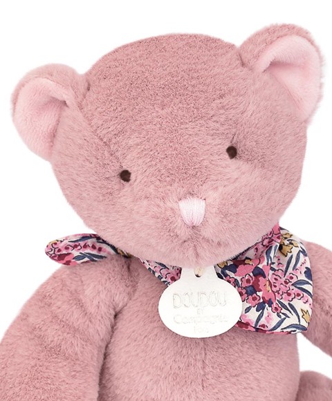 Ours en peluche rose assis 25 cm- DC4161-2.jpg