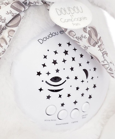 Veilleuse Lapin Musicale Projection mur et chansons Douces - Blanc- DC4202-1.jpg