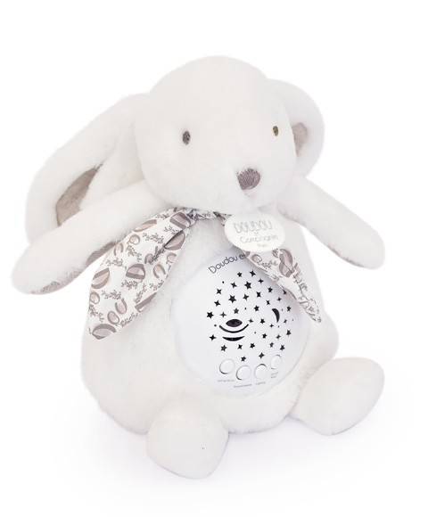 Veilleuse Lapin Musicale Projection mur et chansons Douces - Blanc- DC4202.jpg