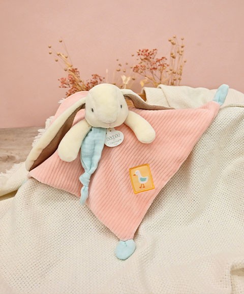 Doudou plat rose - LAPIN CIBOULETTE- 27 cm- DC4207.jpg