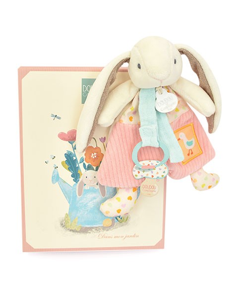 Doudou attache-sucette - LAPIN CIBOULETTE - 19  cm-DC4209-0.jpg