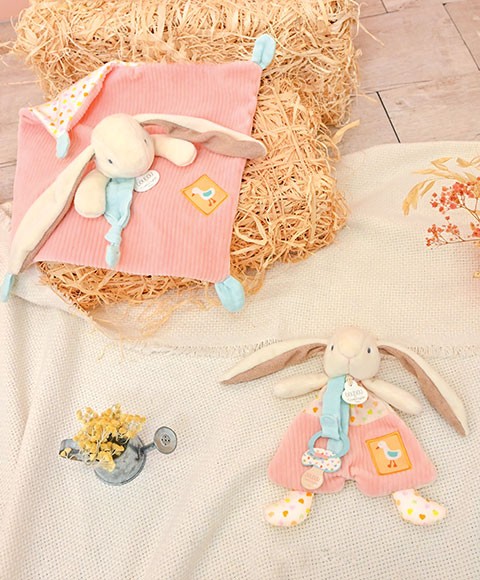 Doudou attache-sucette - LAPIN CIBOULETTE - 19  cm- DC4209-4207.jpg