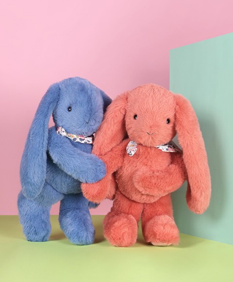 Peluches lapins Bleu et Orange - DC4304_DC4303.jpg