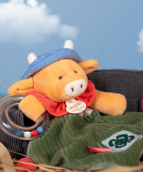 DOUDOU Hochet vache Aneth