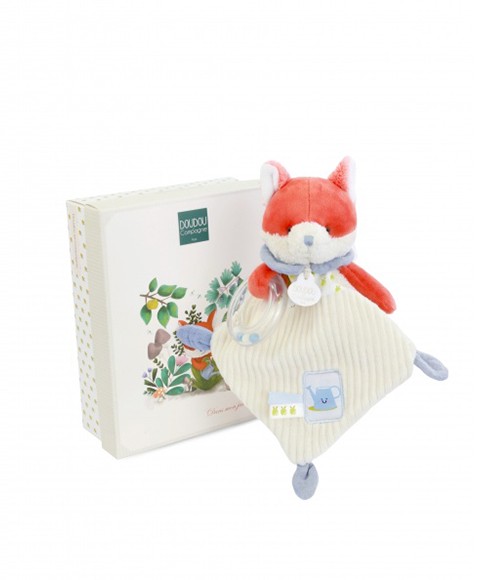 DC4326 Doudou hochet bébé  Renard romarin