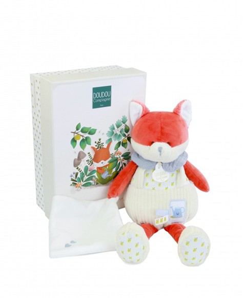 Pantin avec doudou Renard Romain avec boite DC4328