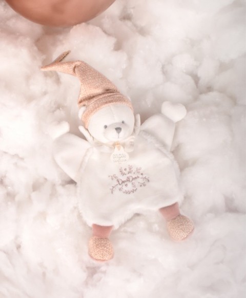 DC4331 DOUDOU 25 ANS - OURS ROSE Doudou cape