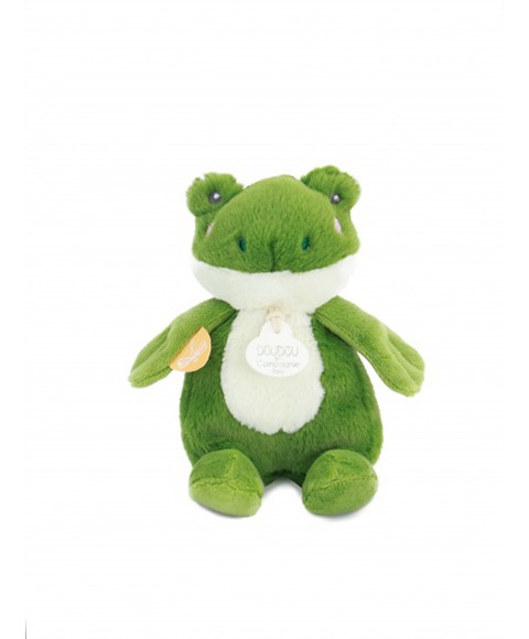 Peluche grenouille - 17cm - DOUDOU de la ferme avec boite sonore