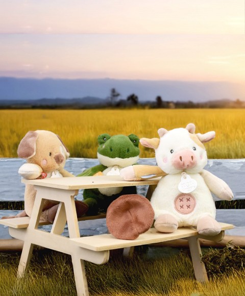 DC4358 grenouille chien et vache