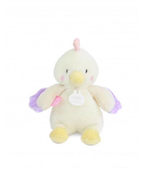 DC4358 Peluche poule - 17cm - DOUDOU de la ferme avec boite sonore
