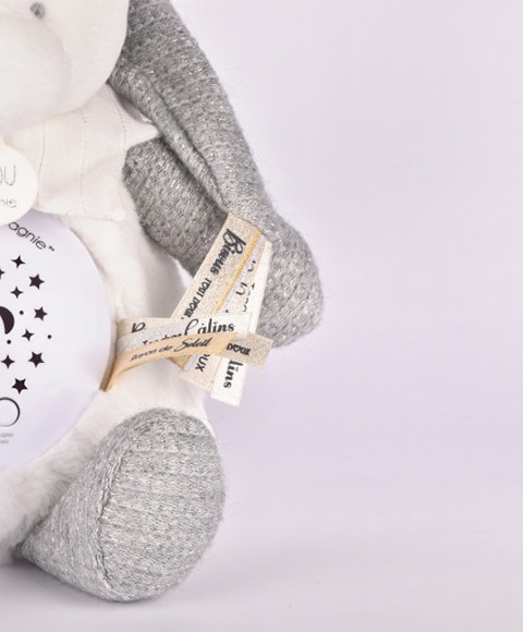 veilleuse musicale projection d'étoiles grise doudou et compagnie  dc4581