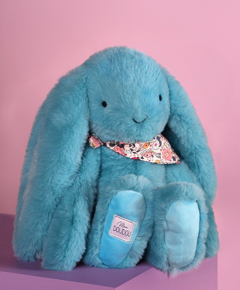 Peluche lapin turquoise DC4595