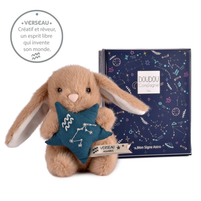 signe verseau-DC4661 lapine en peluche Verseau