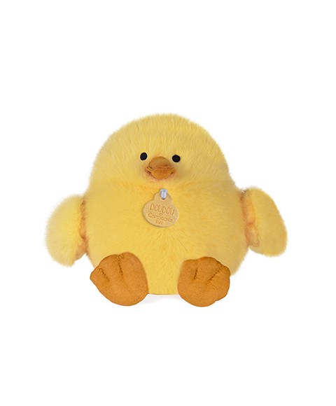 Peluche poussin jaune de face