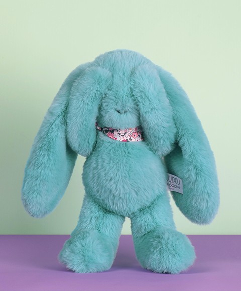Peluche lapin Turquoise -25cm.jpg