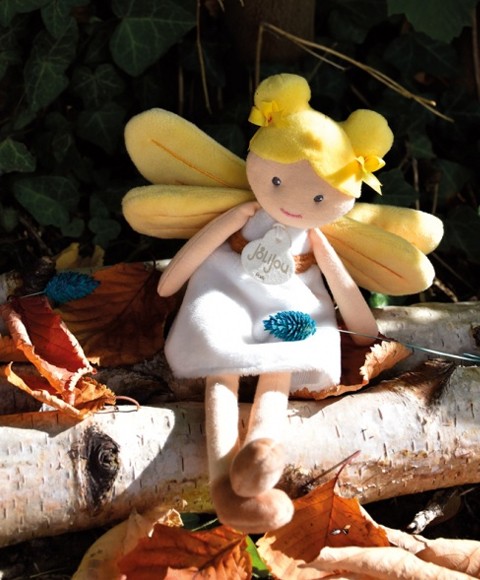 Poupée souple Fée Aurore -  Blanche et Jaune - 25 cm-JJ6032-2.jpg