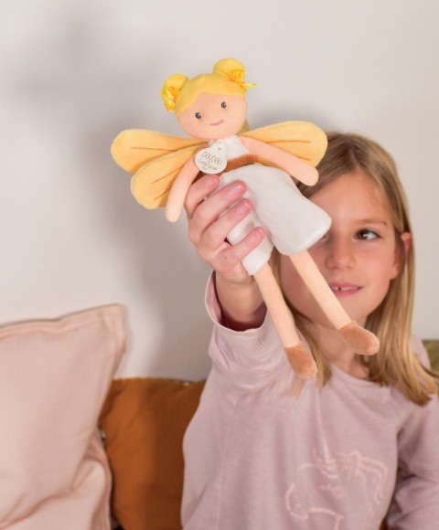 Poupée souple Fée Aurore -  Blanche et Jaune - 25 cm-JJ6032-3.jpg