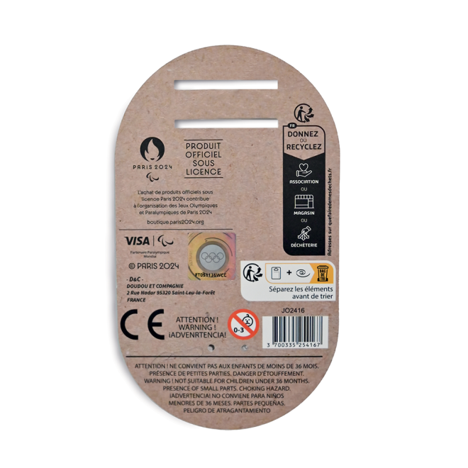 Porte clés JO 2024 - Mascotte Paralympique - 7 cm- JO2416-3.png