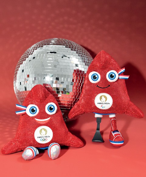 Peluche mascotte officielle Jeux Paralympiques Paris 2024 - Edition limitée version maille lurex- 29 cm- JO2440-41.jpg
