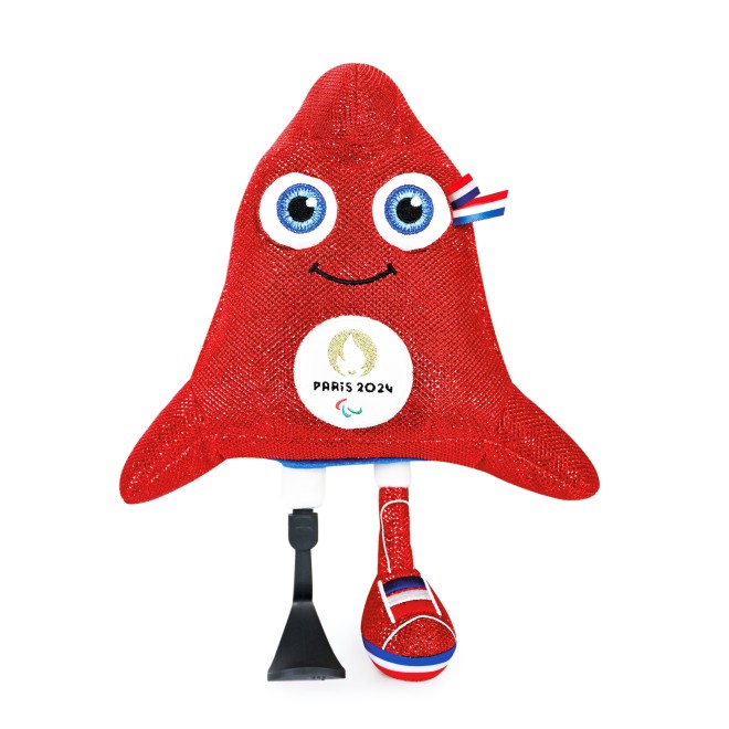 Peluche mascotte Jeux Paralympiques 2024 fabriquée en France - Edition limitée version maille lurex- 29 cm- JO2441-2.jpg