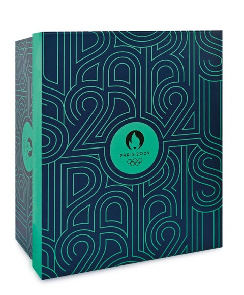 Ours en peluche Premium blanc avec bandana bleu paon - 37 cmJO2451-2.jpg