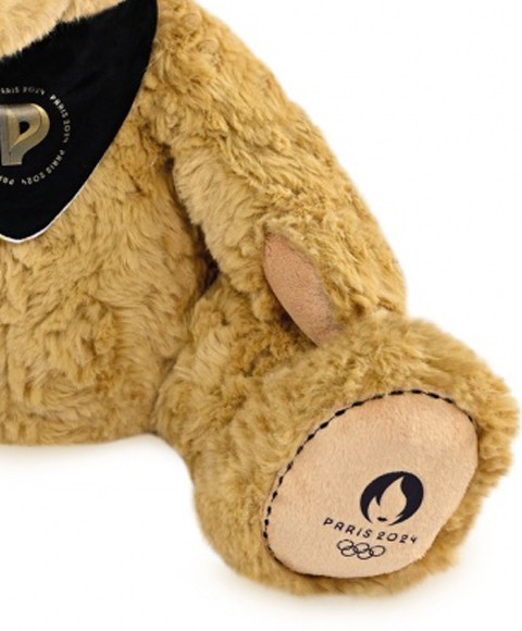 Ours en peluche marron Paris 2024 - avec bandana noir-JO2452-4.jpg