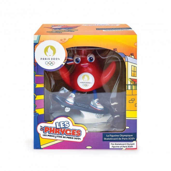 Figurine Mascotte officielle skateboard Jeux de Paris 2024 Doudou et compagnie JO2510