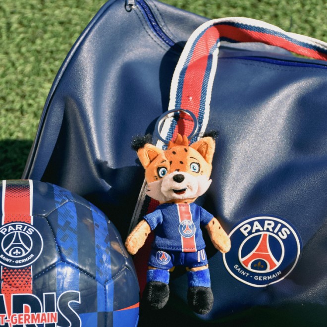 mascotte Porte clé mascotte officielle PSG Germain Lynx- LI4263-1.jpg
