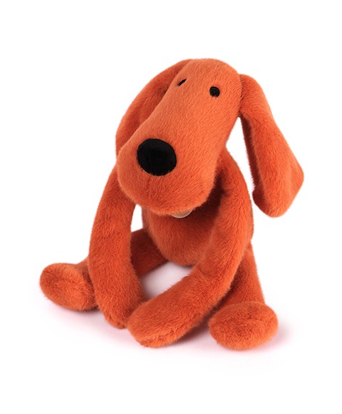Chien peluche Roland-Garros orange fabriqué en France LI4609
